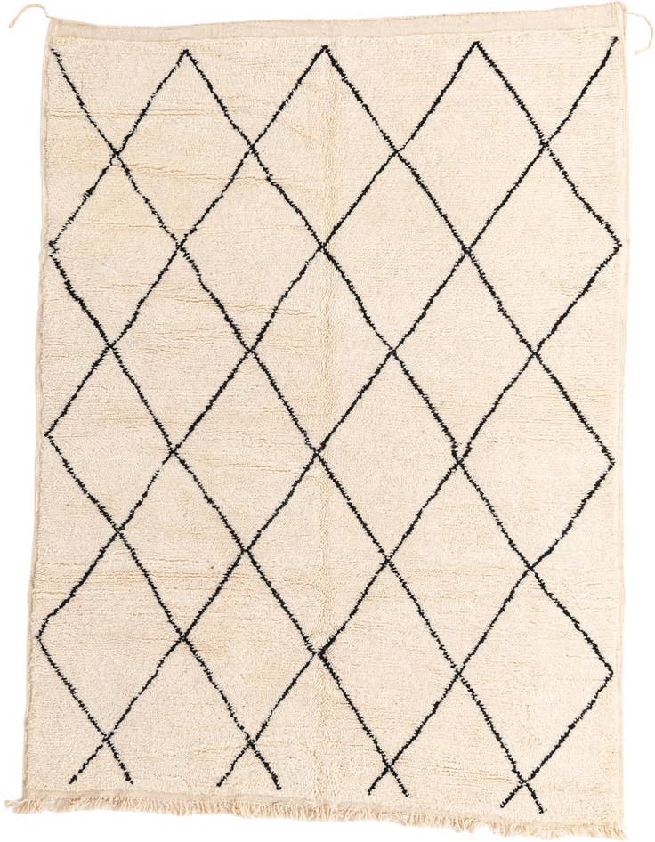Detail image of 6' 5 x 10' Hand Knotted Moroccan Wool Rug
