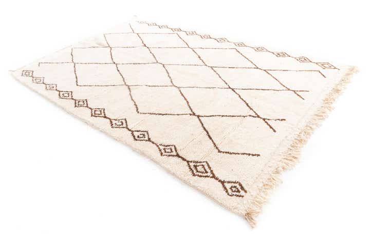 6' 9 x 9' 8 Hand Knotted Moroccan Wool Rug