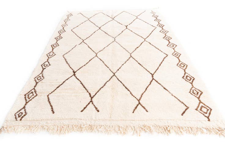 Detail image of 6' 9 x 9' 8 Hand Knotted Moroccan Wool Rug