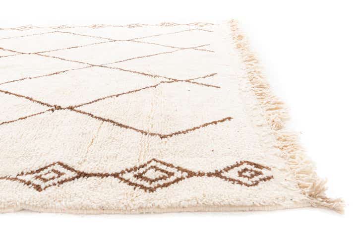 6' 9 x 9' 8 Hand Knotted Moroccan Wool Rug