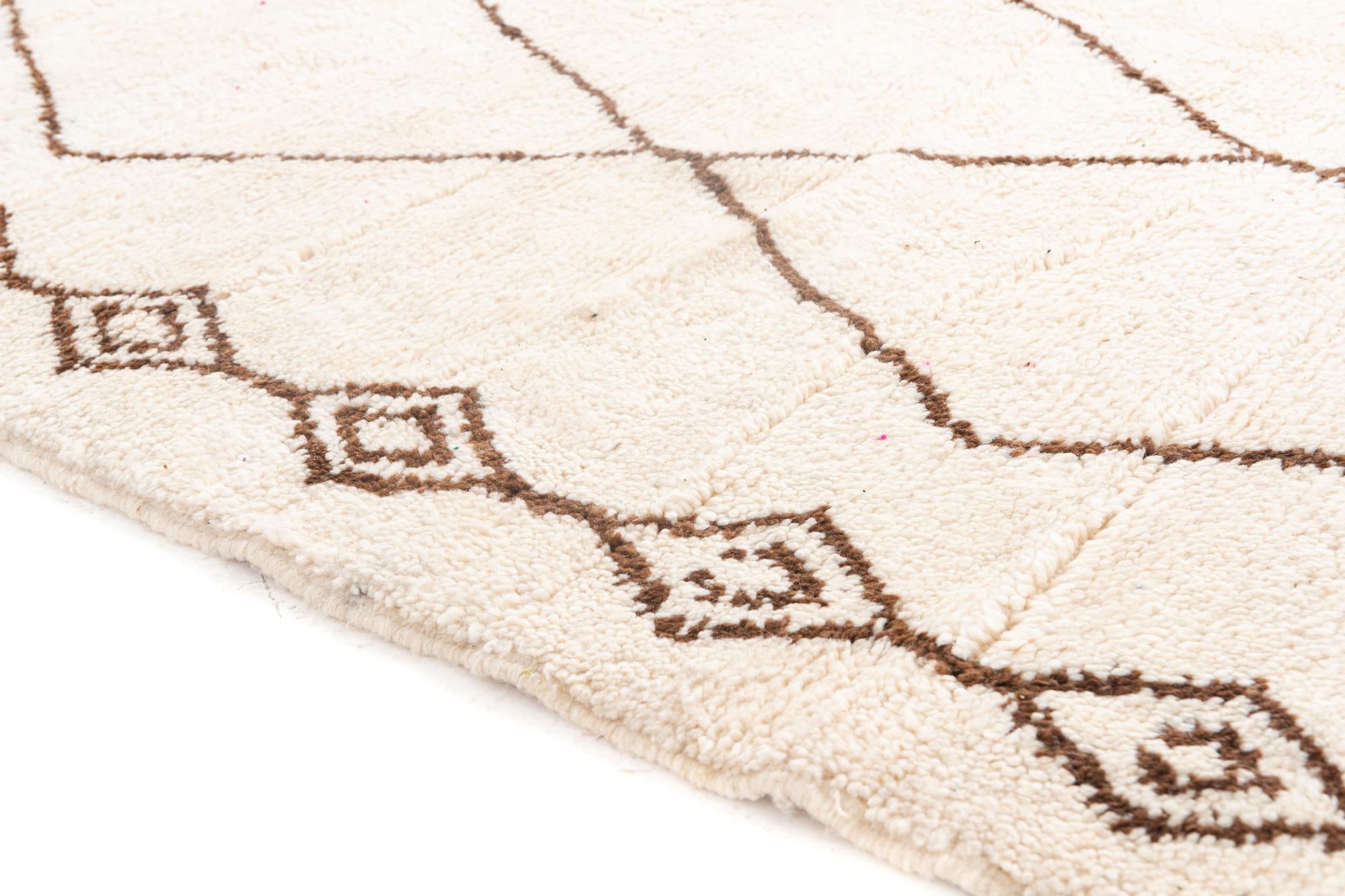 6' 9 x 9' 8 Hand Knotted Moroccan Wool Rug