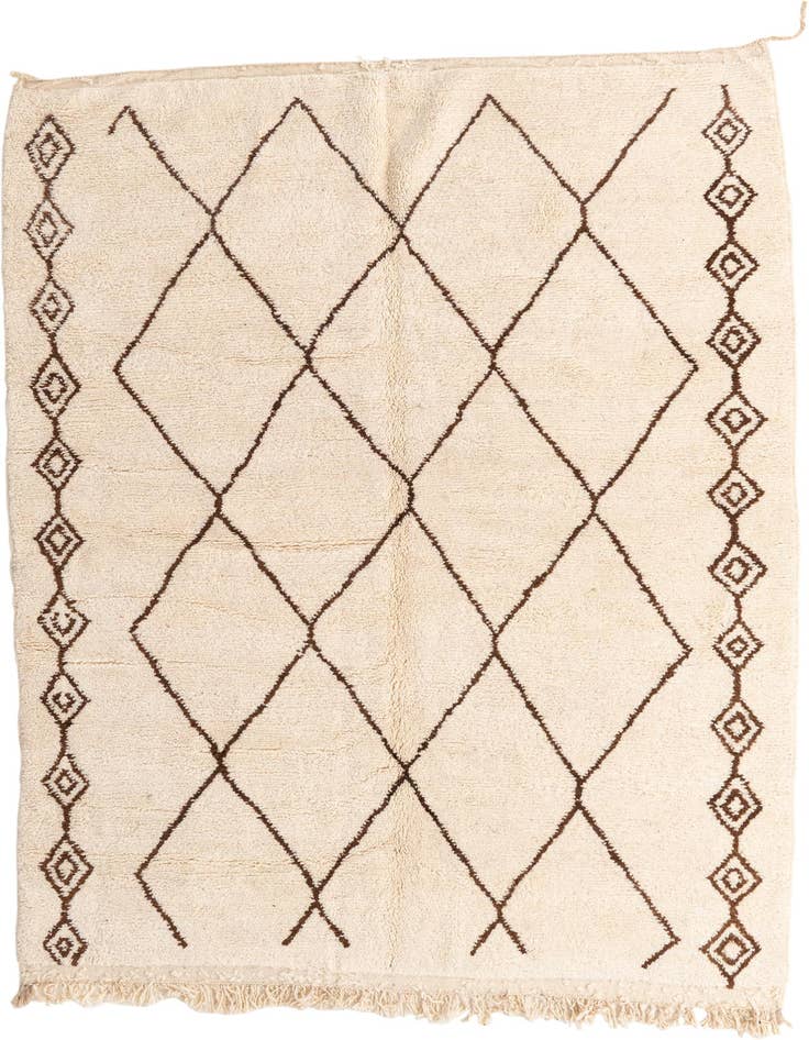 Detail image of 6' 9 x 9' 8 Hand Knotted Moroccan Wool Rug