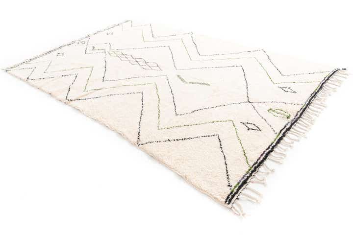 6' 8 x 10' Hand Knotted Moroccan Wool Rug