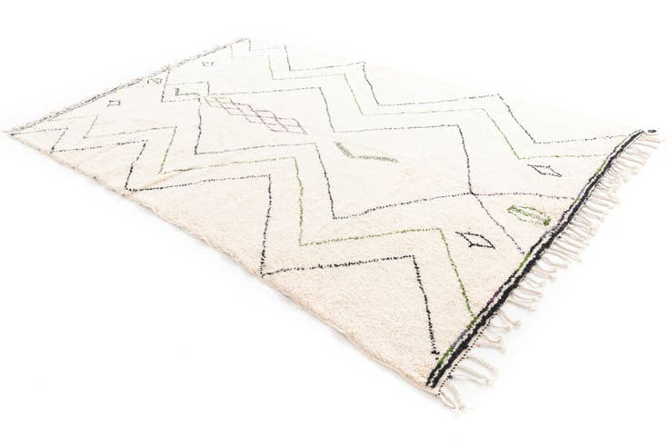 Detail image of 6' 8 x 10' Hand Knotted Moroccan Wool Rug