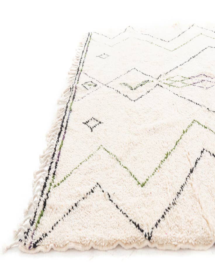 Detail image of 6' 8 x 10'  Hand Knotted Moroccan Wool Rug