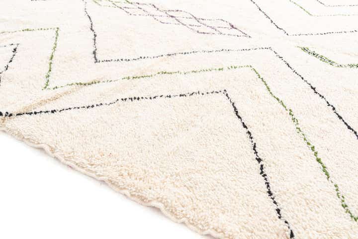 6' 8 x 10' Hand Knotted Moroccan Wool Rug