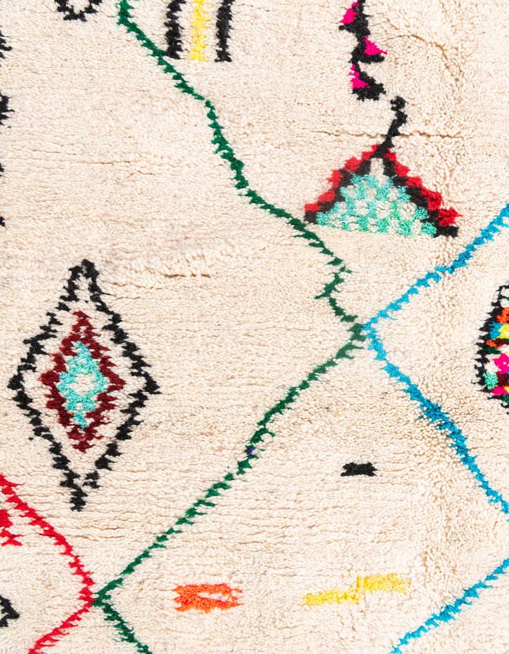 Detail image of 5' x 8'  Hand Knotted Moroccan Wool Rug
