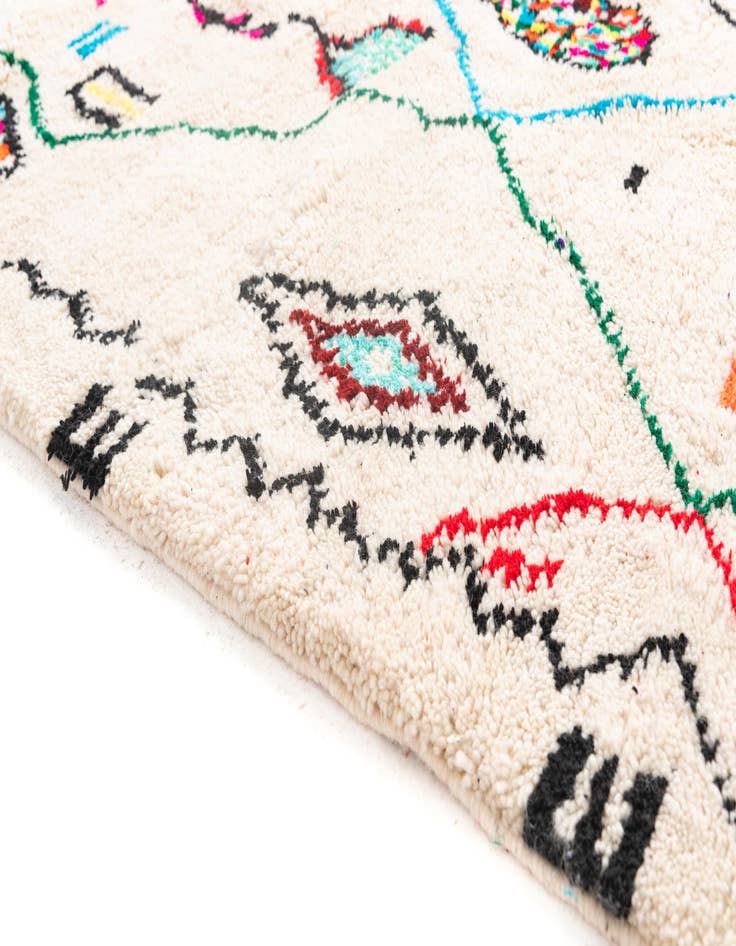 Detail image of 5' x 8'  Hand Knotted Moroccan Wool Rug