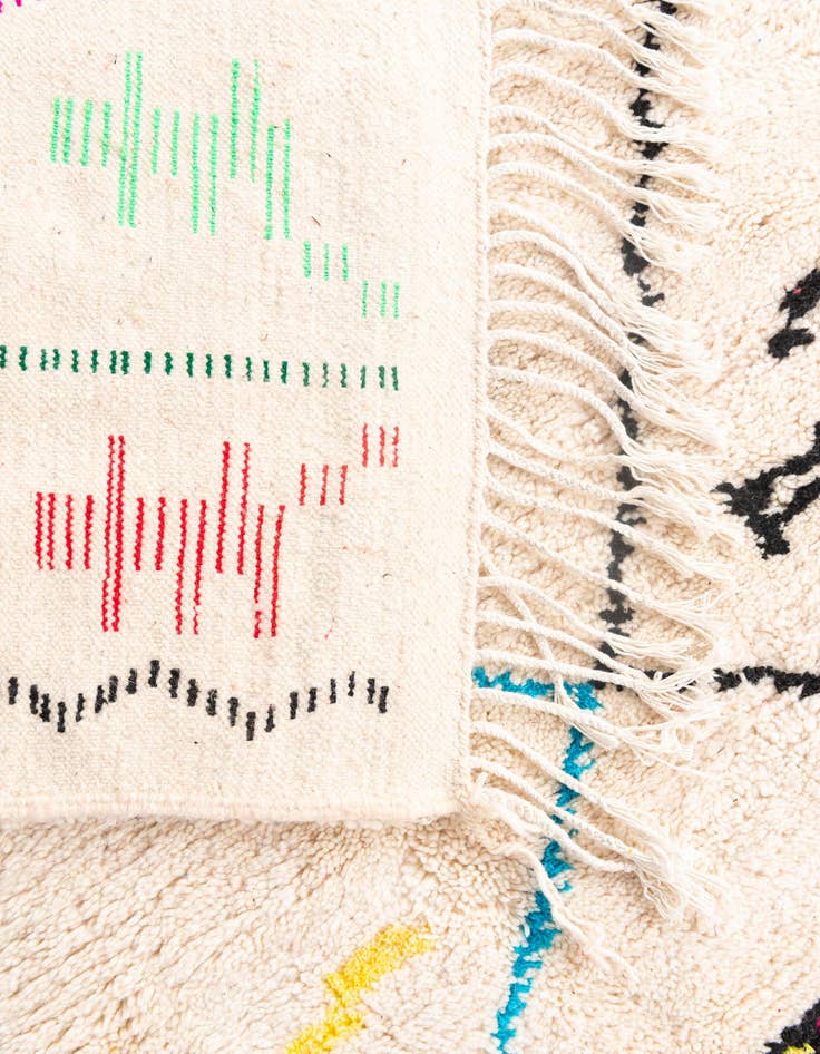 Detail image of 5' x 8'  Hand Knotted Moroccan Wool Rug