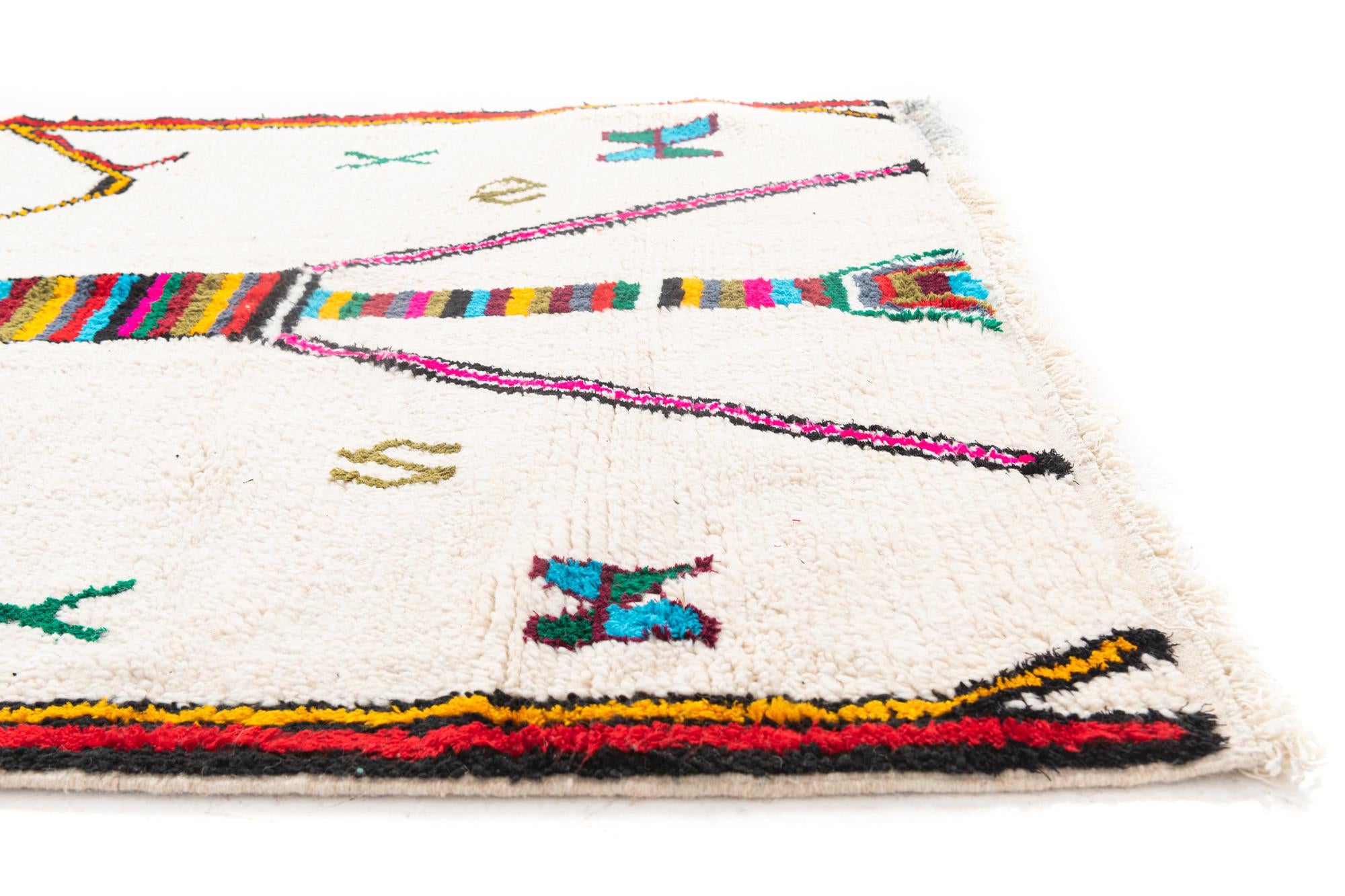 5' 2 x 8' 2 Hand Knotted Moroccan Wool Rug