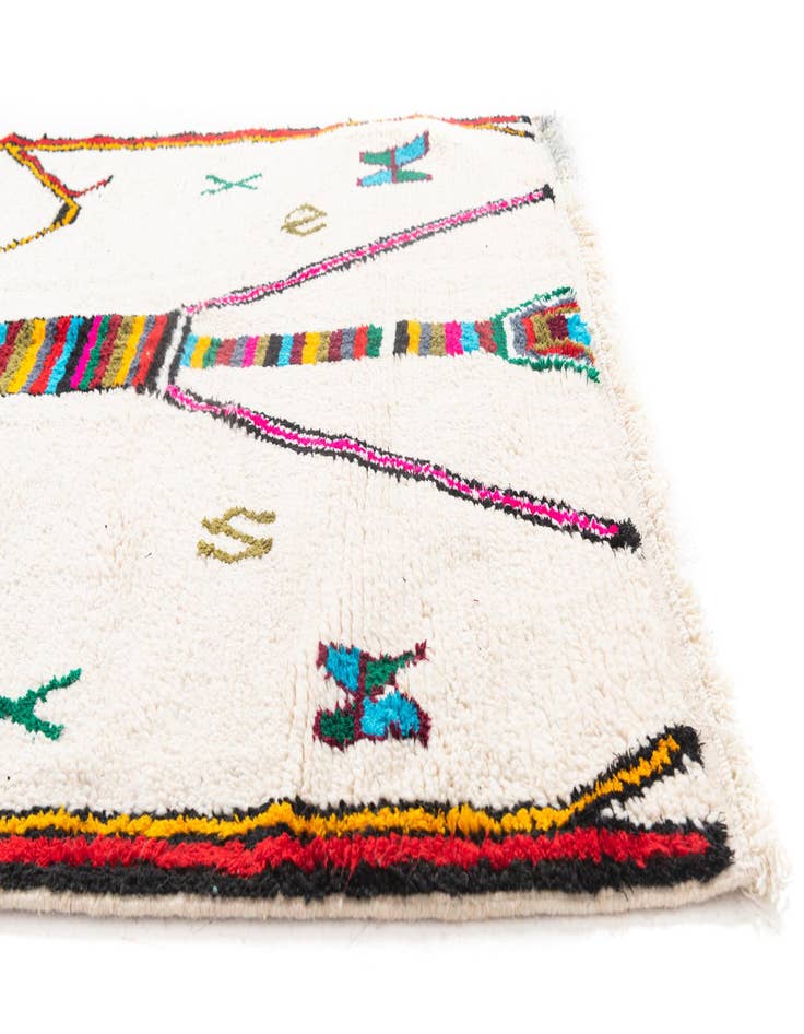 Detail image of 5' 2 x 8' 2  Hand Knotted Moroccan Wool Rug