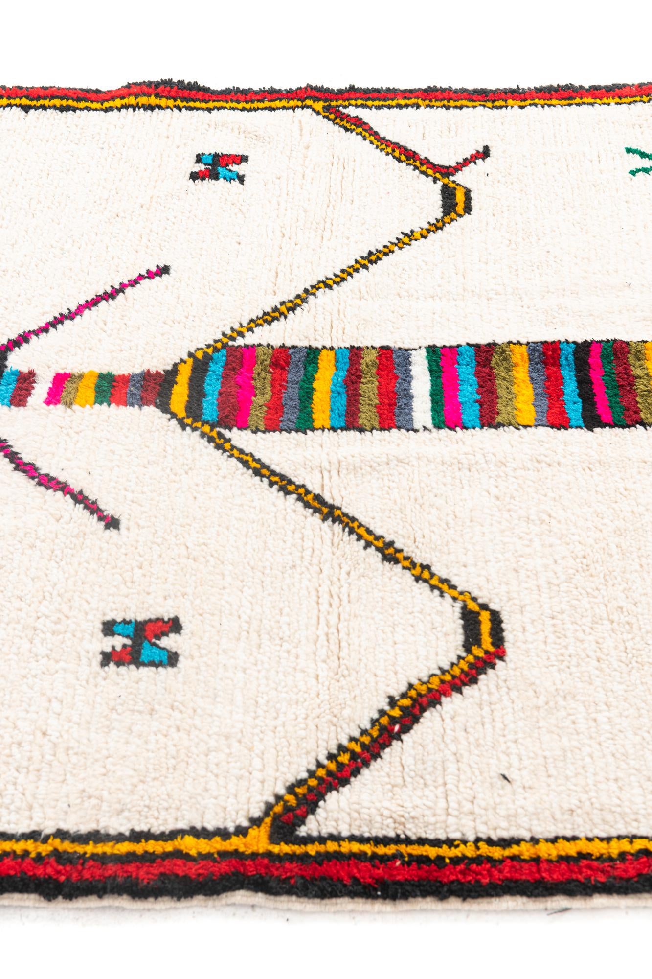 5' 2 x 8' 2 Hand Knotted Moroccan Wool Rug