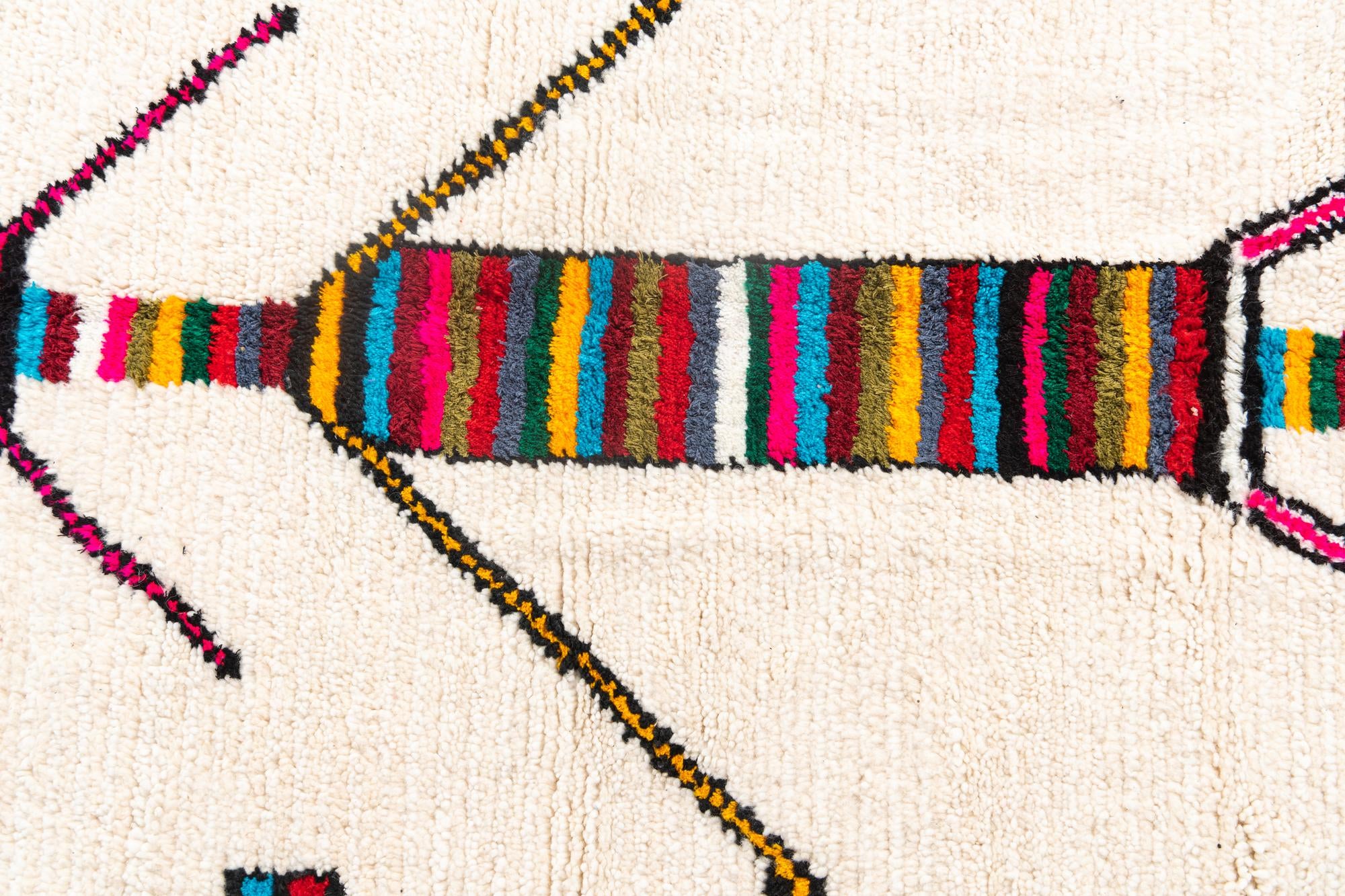 5' 2 x 8' 2 Hand Knotted Moroccan Wool Rug