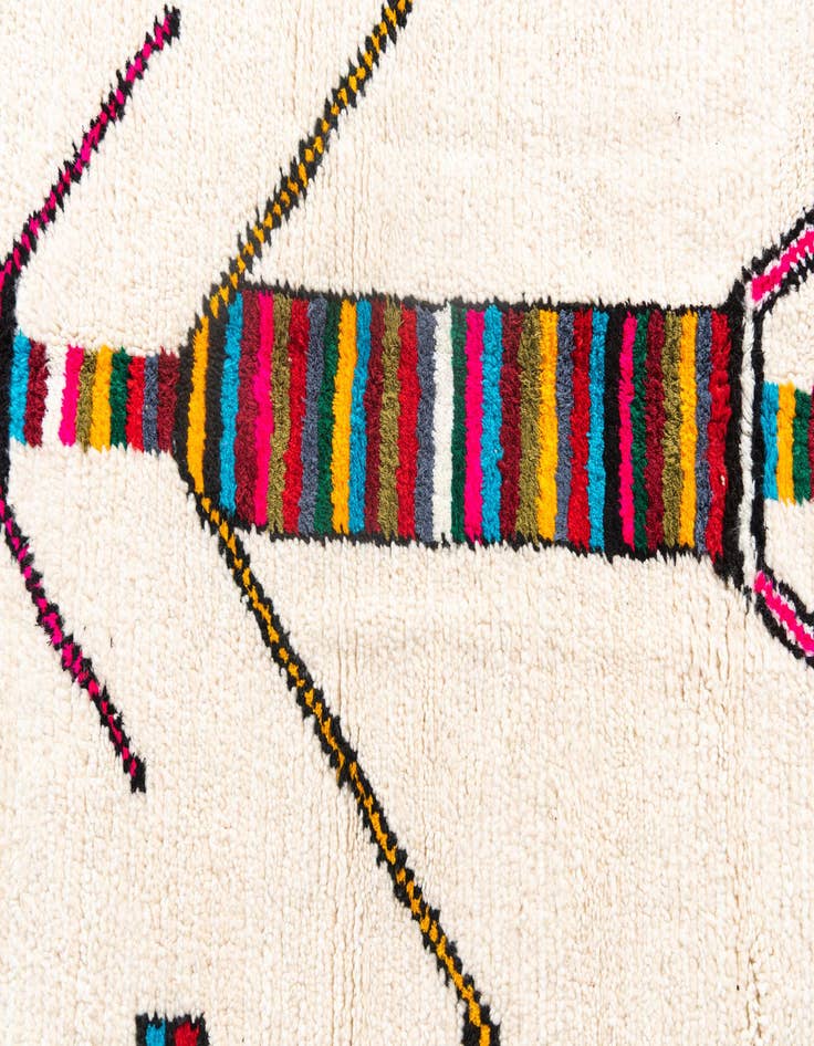 Detail image of 5' 2 x 8' 2  Hand Knotted Moroccan Wool Rug