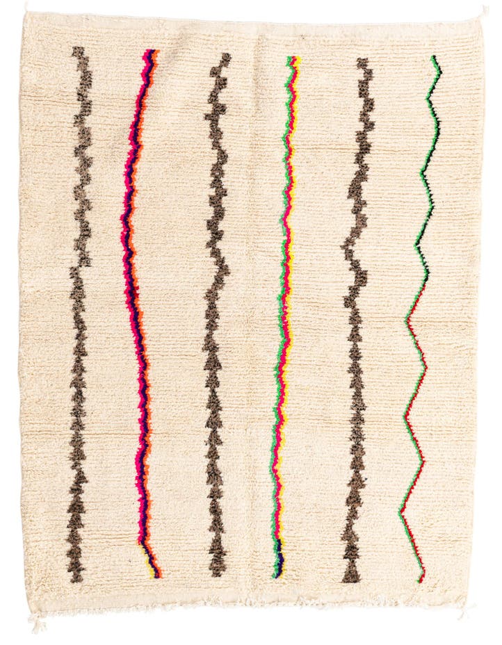 157cm x 208cm  Hand Knotted Moroccan Wool Alfombra
