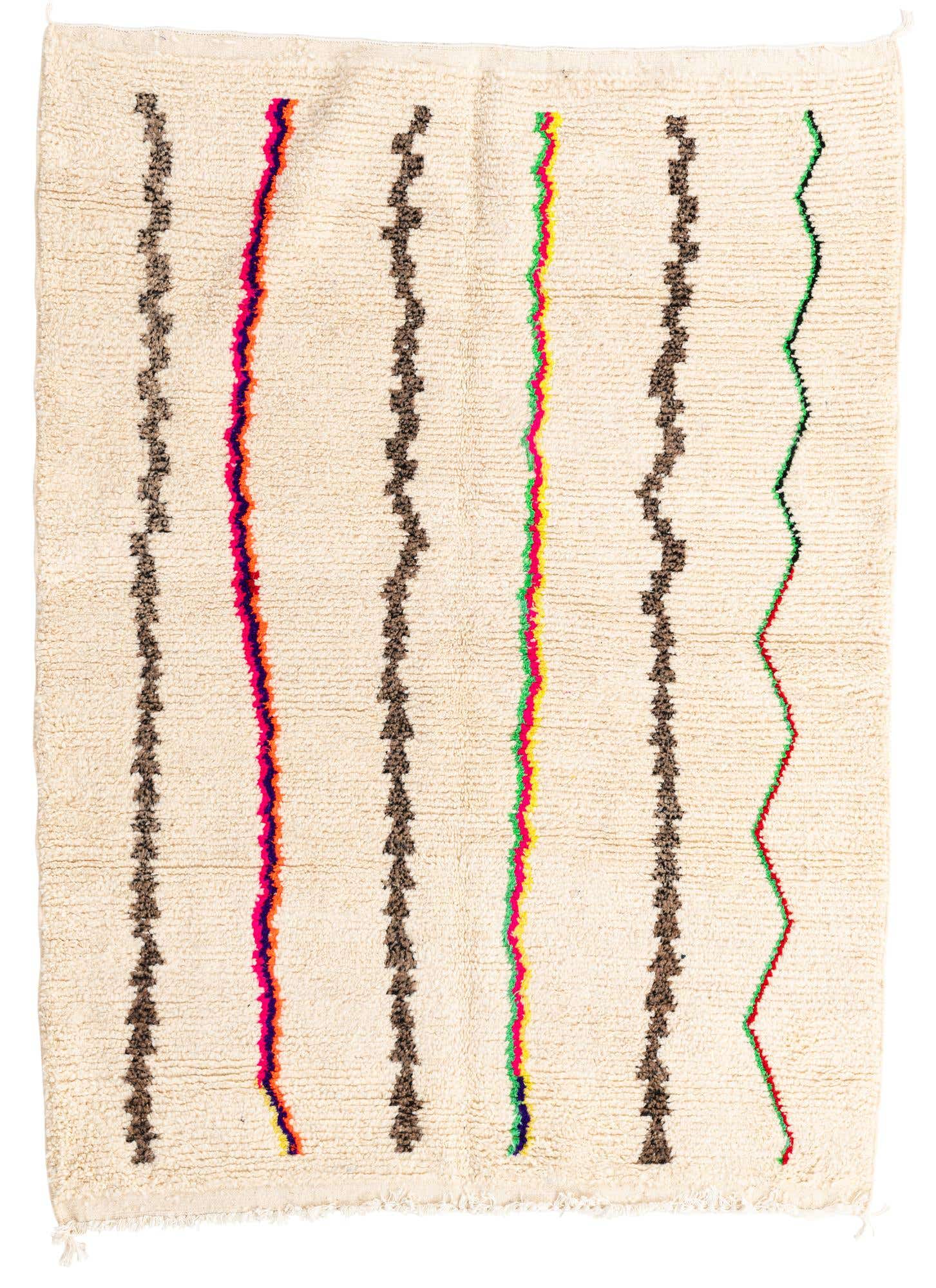 5' 2 x 6' 10 Hand Knotted Moroccan Wool Rug