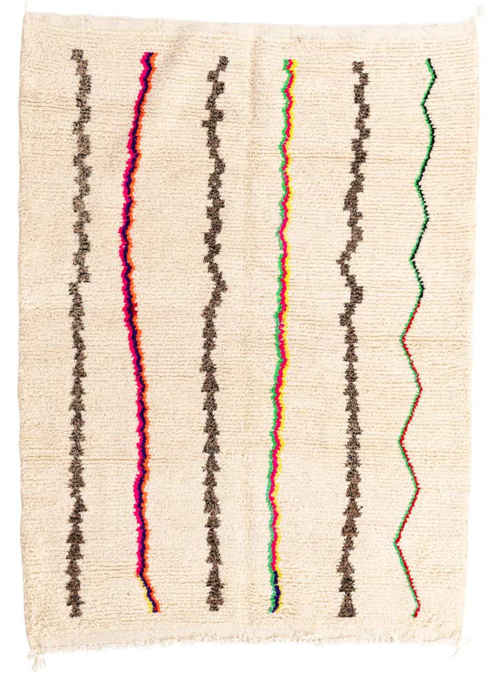 5' 2 x 6' 10 Hand Knotted Moroccan Wool Rug