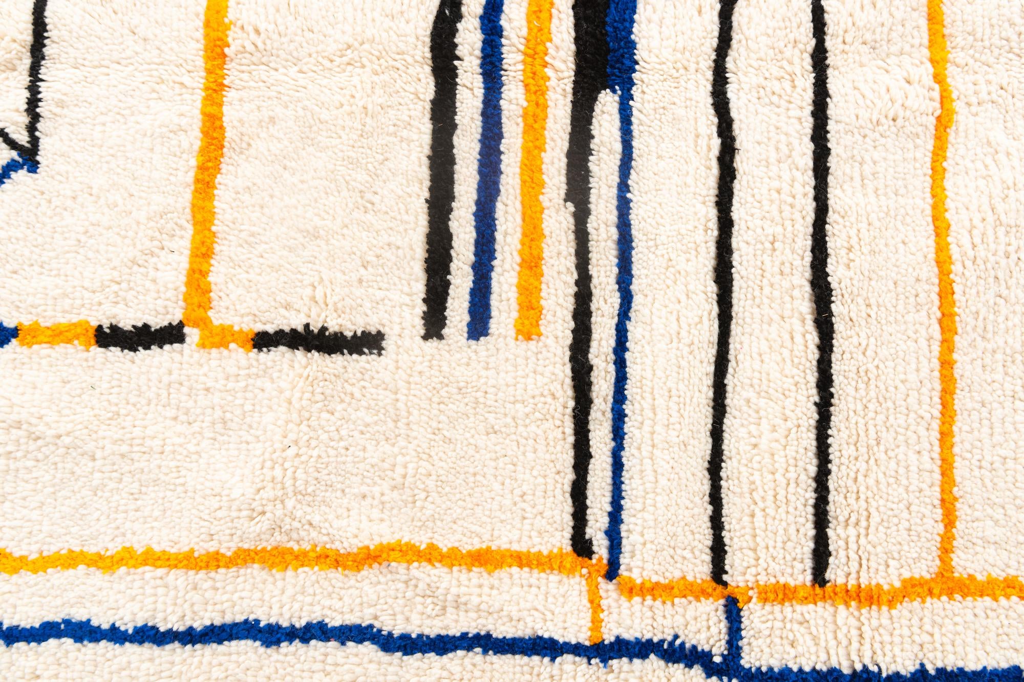 4' 10 x 7' 9 Hand Knotted Moroccan Wool Rug