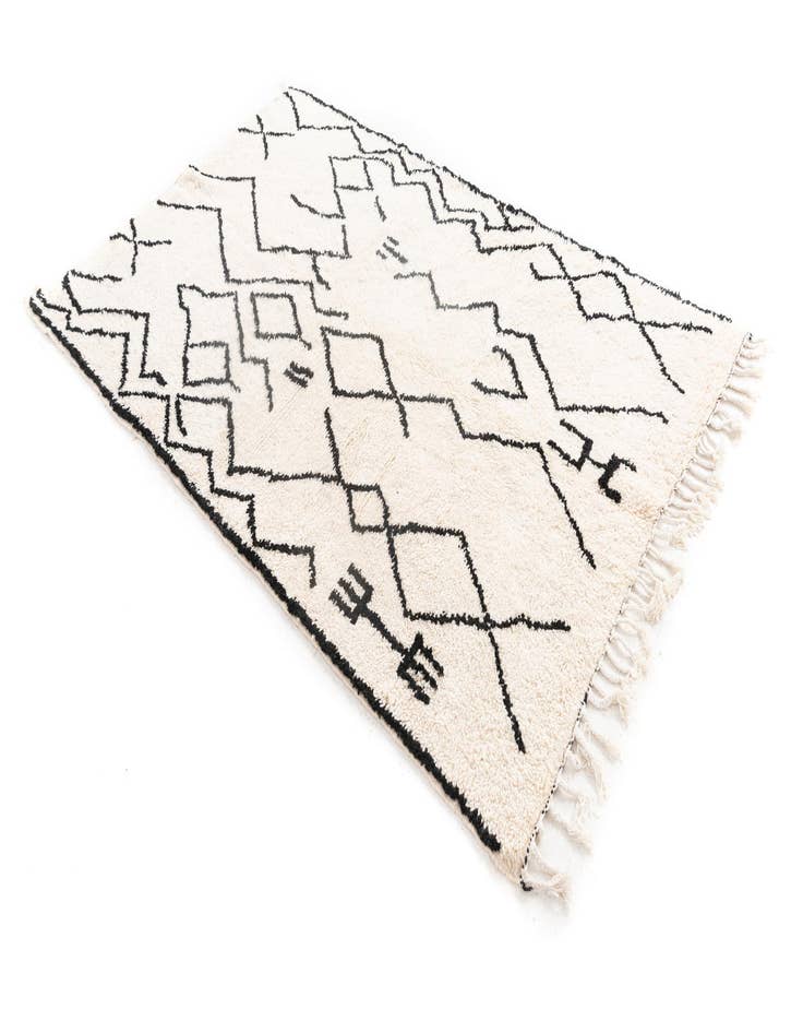 Detail image of 4' 10 x 7' 9  Hand Knotted Moroccan Wool Rug