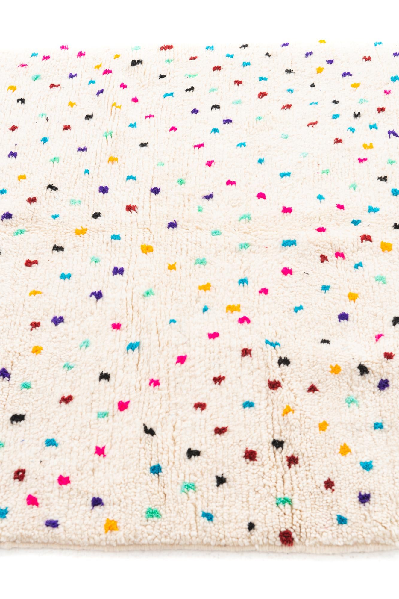 4' 8 x 8' Hand Knotted Moroccan Wool Rug
