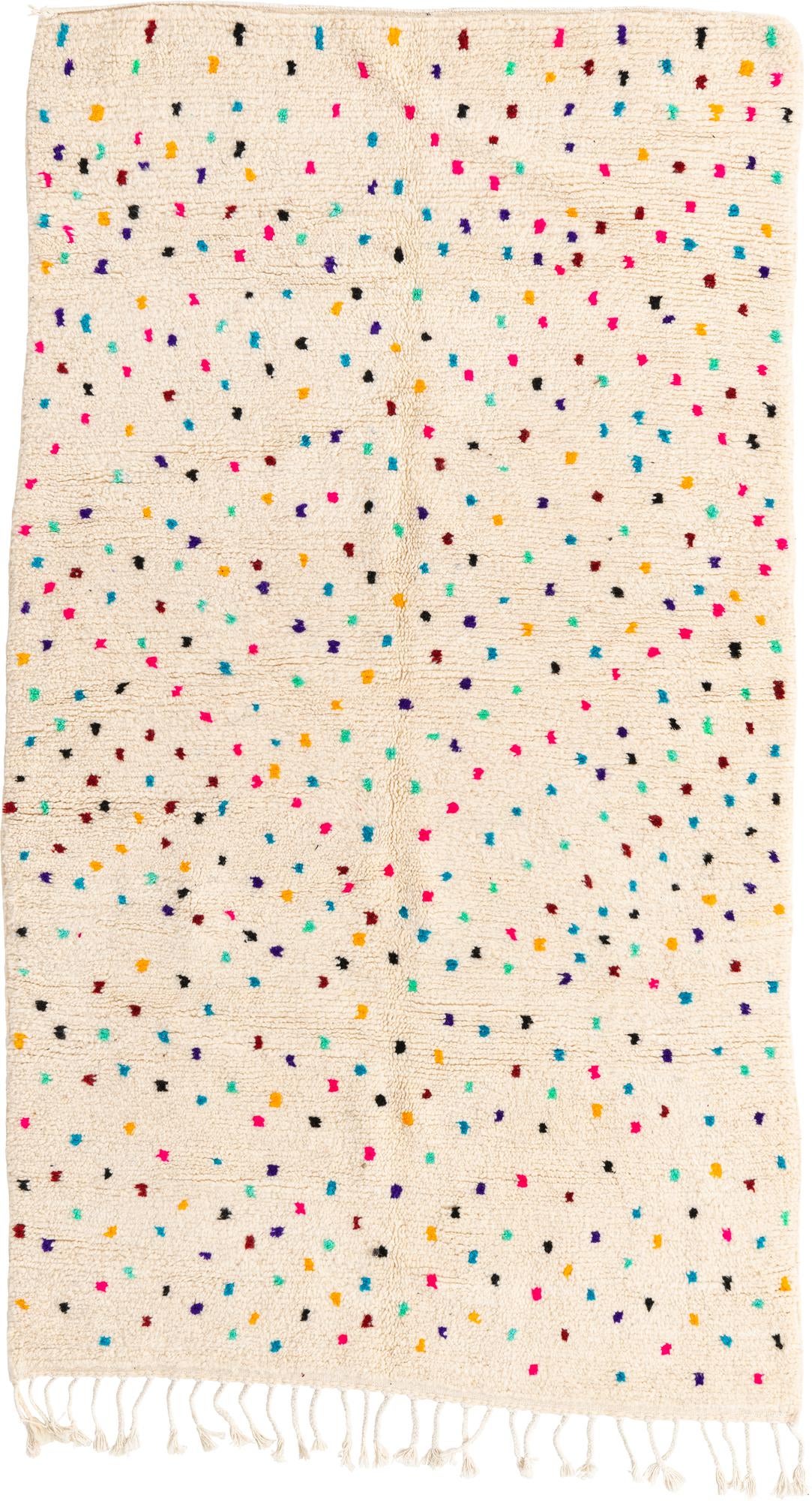 4' 8 x 8' Hand Knotted Moroccan Wool Rug
