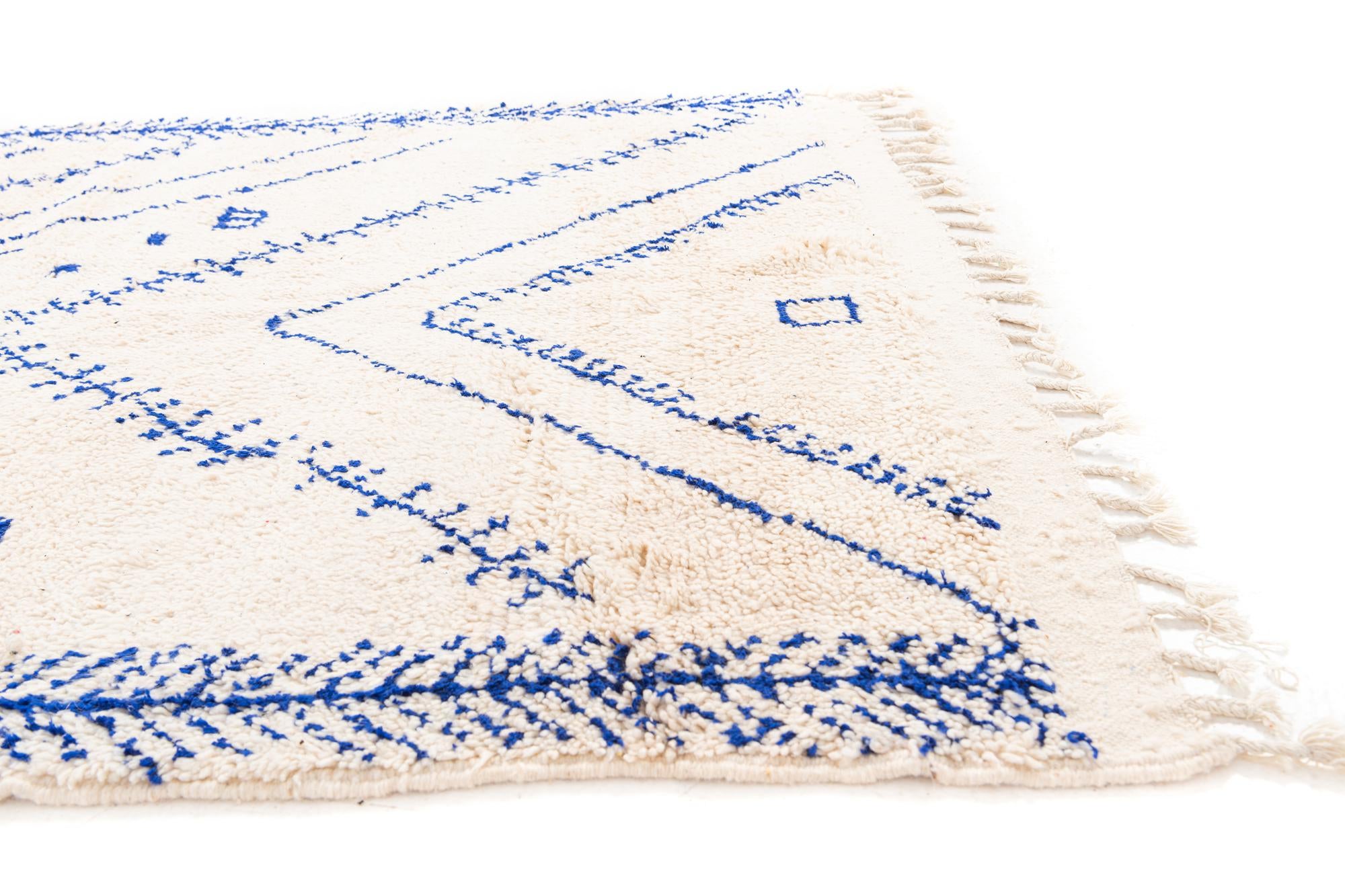 5' 5 x 8' Hand Knotted Moroccan Wool Rug