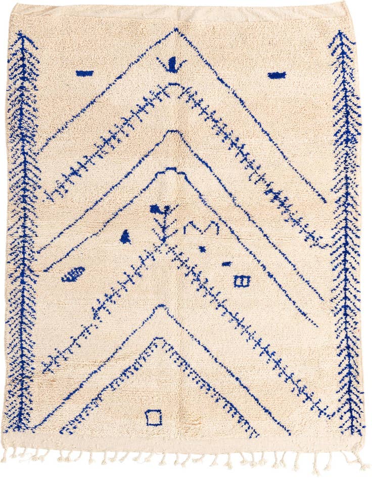 Detail image of 5' 5 x 8' Hand Knotted Moroccan Wool Rug