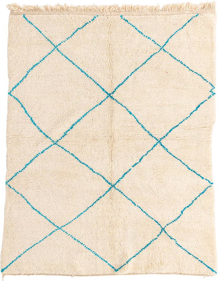 Detail image of 5' x 8' 2 Hand Knotted Moroccan Wool Rug
