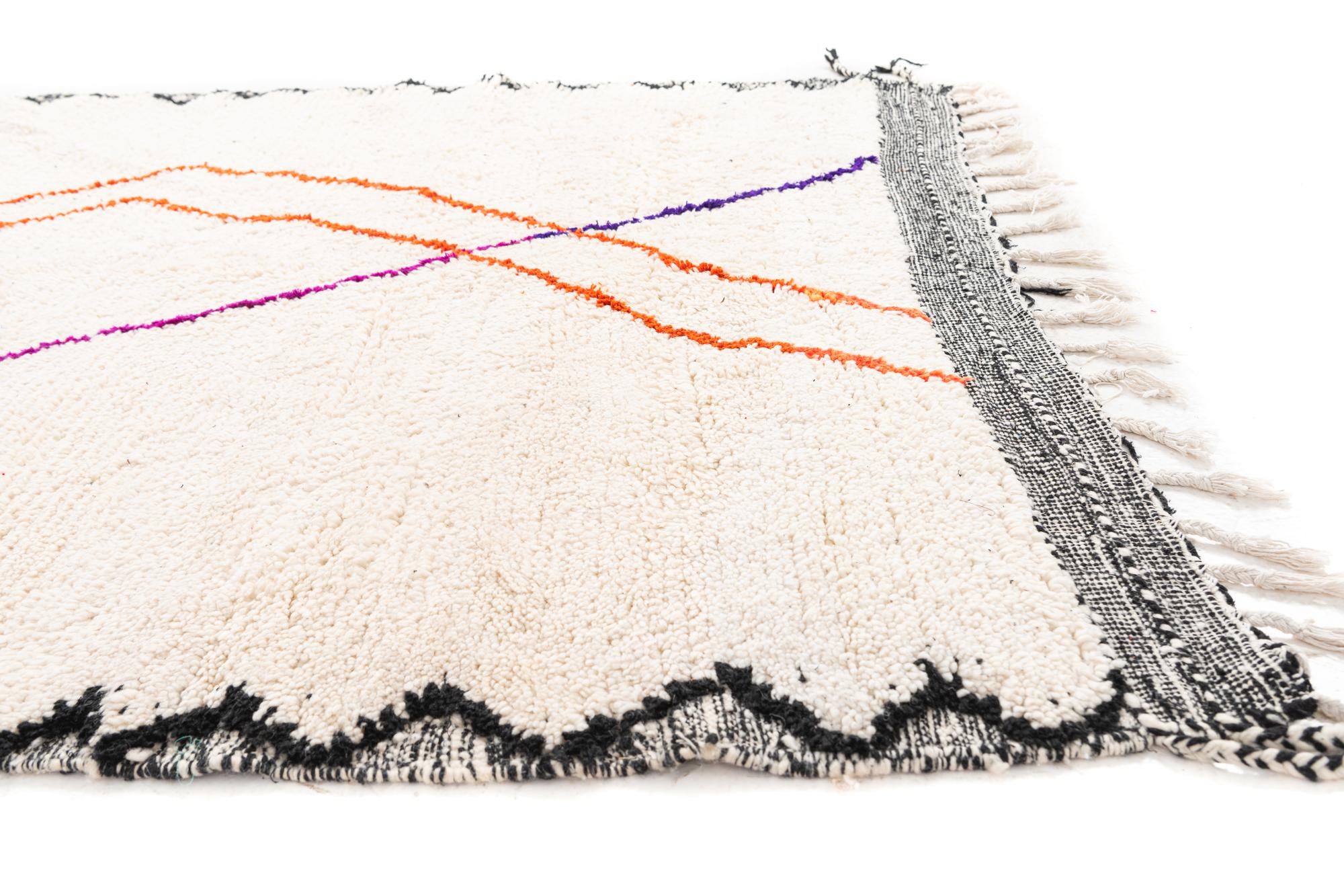 5' 4 x 7' 6 Hand Knotted Moroccan Wool Rug