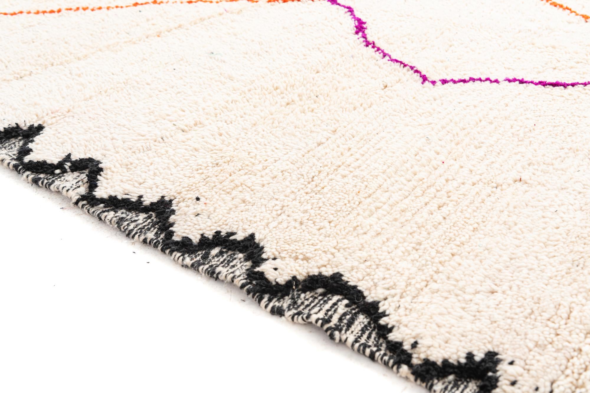 5' 4 x 7' 6 Hand Knotted Moroccan Wool Rug