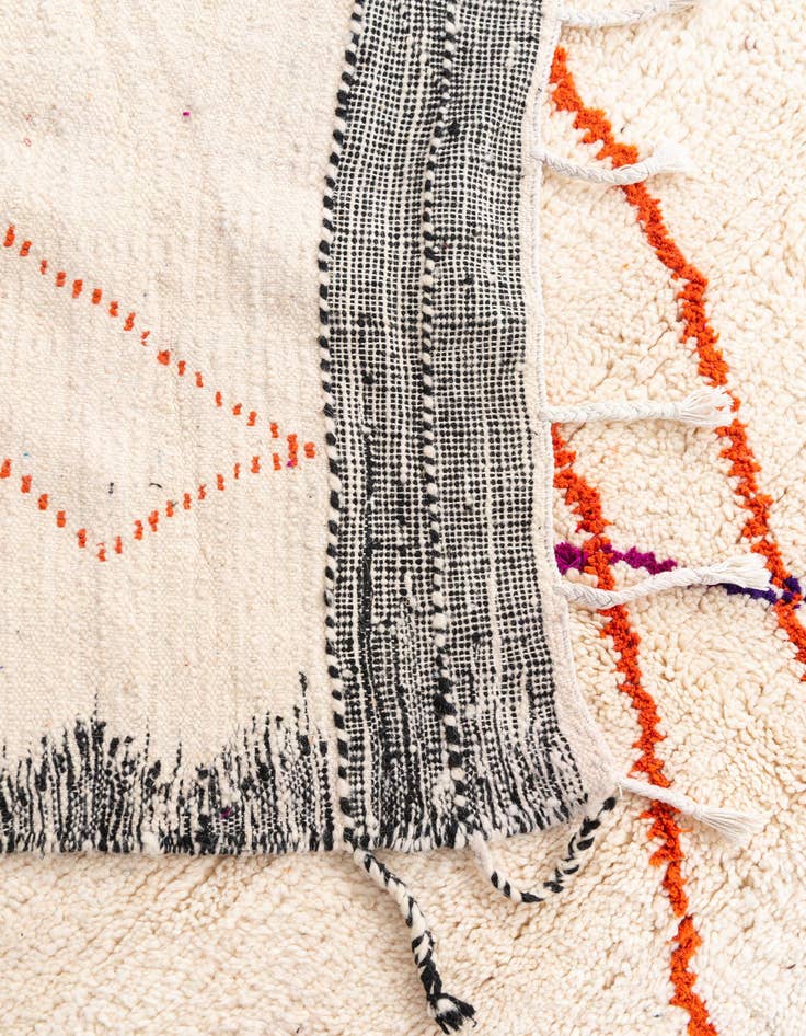 Detail image of 5' 4 x 7' 6  Hand Knotted Moroccan Wool Rug