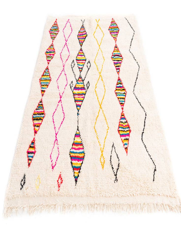 Detail image of 5' 2 x 6' 3  Hand Knotted Moroccan Wool Rug