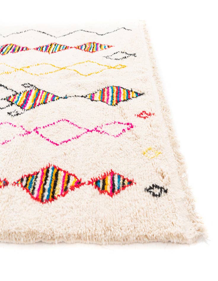 Detail image of 5' 2 x 6' 3  Hand Knotted Moroccan Wool Rug