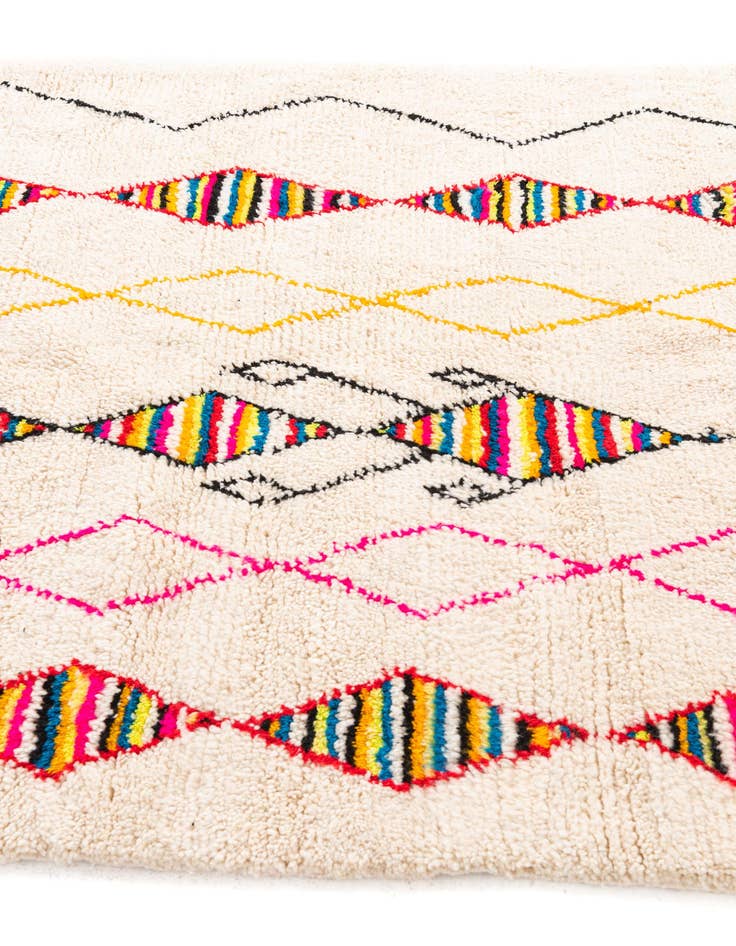 Detail image of 5' 2 x 6' 3  Hand Knotted Moroccan Wool Rug