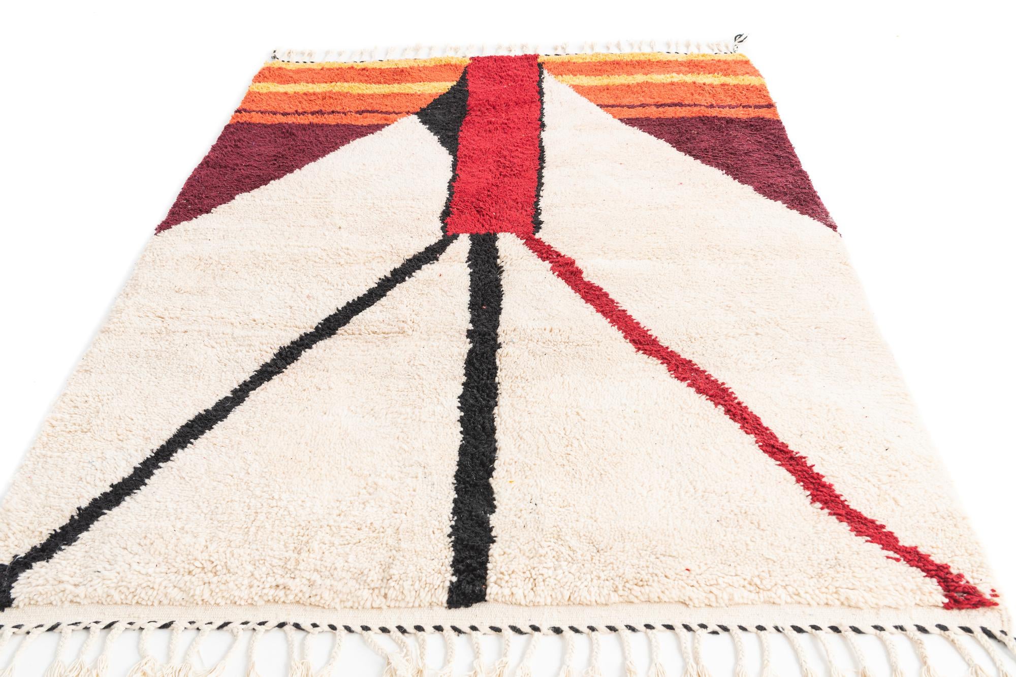 5' 6 x 7' 7 Hand Knotted Moroccan Wool Rug