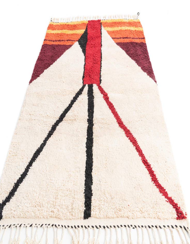 Detail image of 5' 6 x 7' 7  Hand Knotted Moroccan Wool Rug