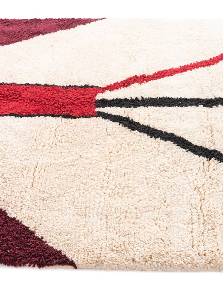 Detail image of 5' 6 x 7' 7  Hand Knotted Moroccan Wool Rug