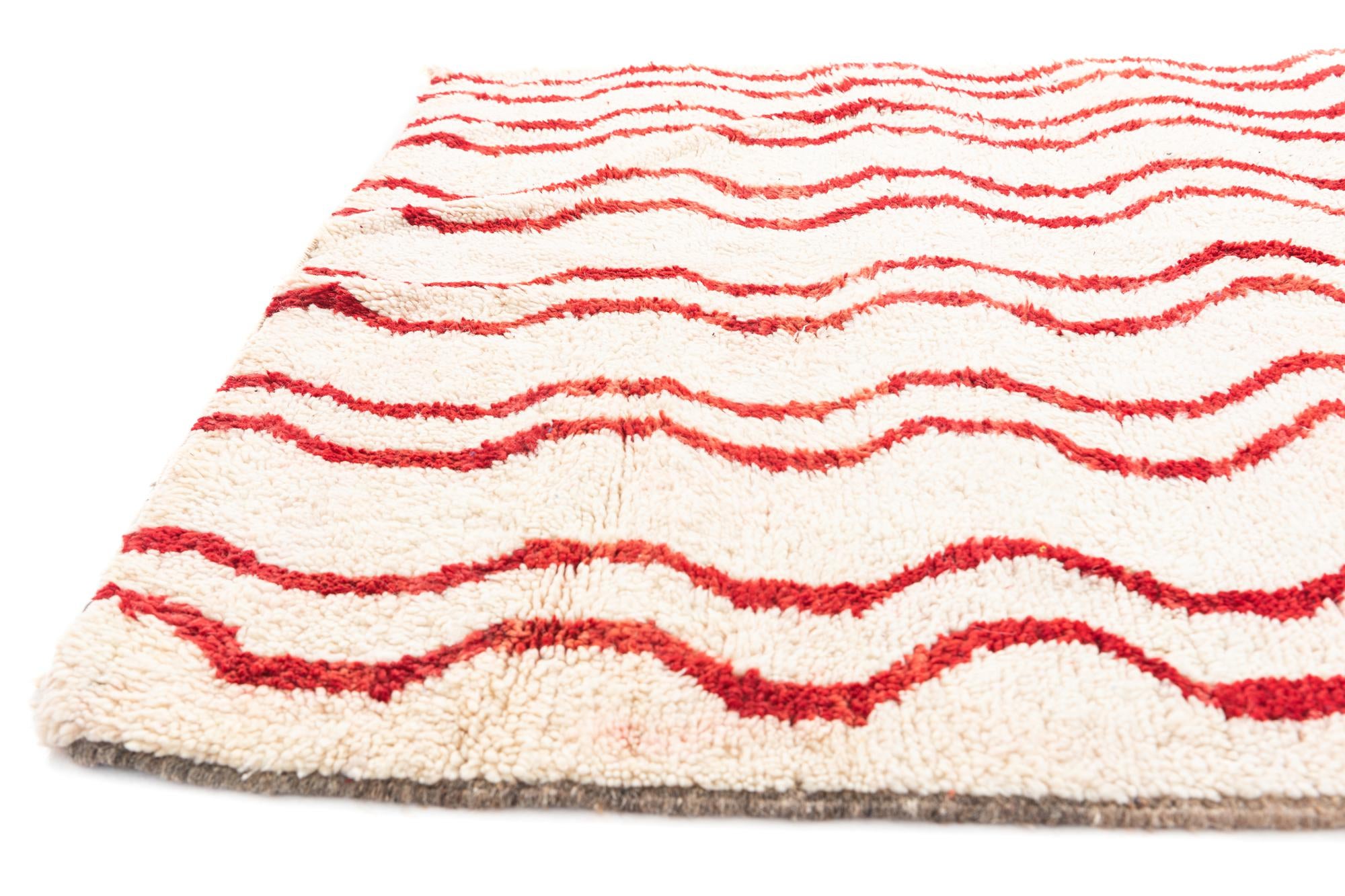 5' x 8' Hand Knotted Moroccan Wool Rug