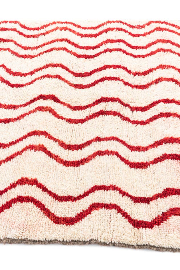 Detail image of 5' x 8' Hand Knotted Moroccan Wool Rug
