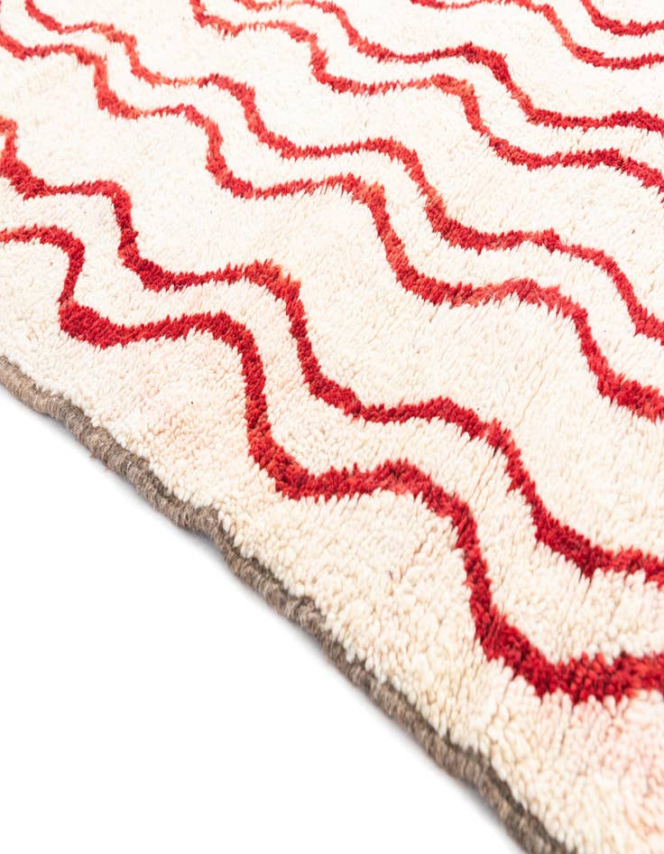 Detail image of 5' x 8'  Hand Knotted Moroccan Wool Rug