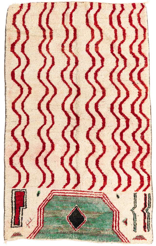 5' x 8' Hand Knotted Moroccan Wool Rug