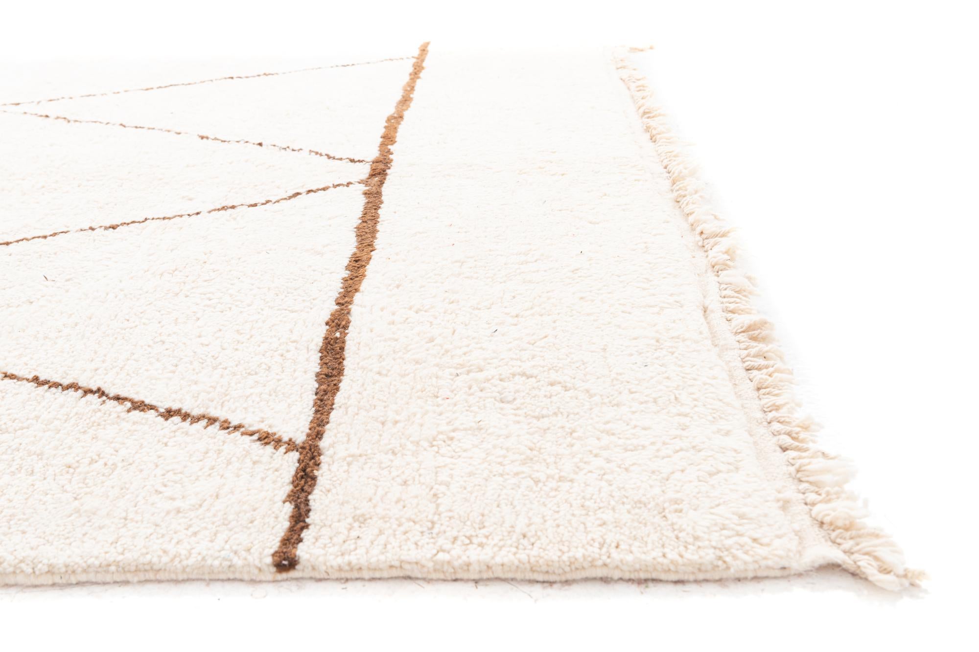 6' 10 x 9' 2 Hand Knotted Moroccan Wool Rug