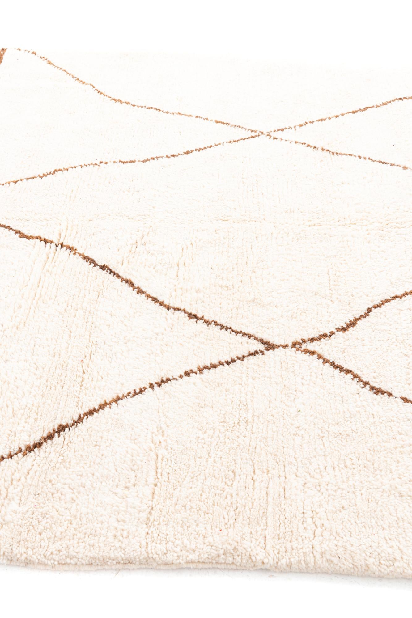 6' 10 x 9' 2 Hand Knotted Moroccan Wool Rug
