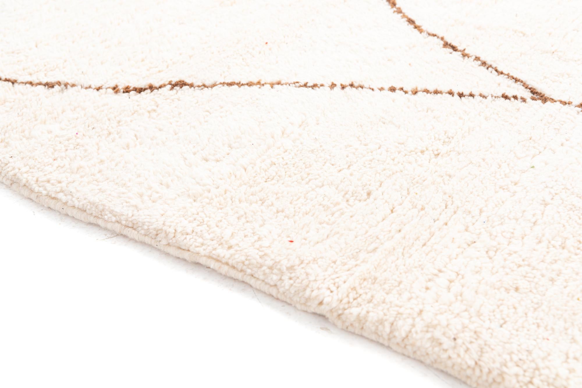 6' 10 x 9' 2 Hand Knotted Moroccan Wool Rug