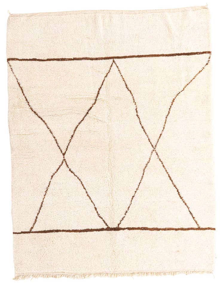 Detail image of 6' 10 x 9' 2 Hand Knotted Moroccan Wool Rug