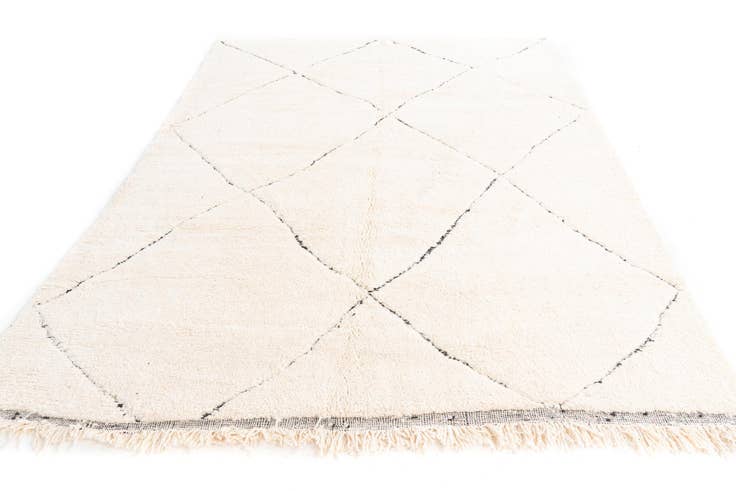 Detail image of 7' 1 x 9' 6 Hand Knotted Moroccan Wool Rug