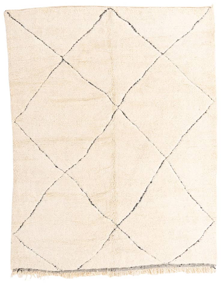 Detail image of 7' 1 x 9' 6 Hand Knotted Moroccan Wool Rug