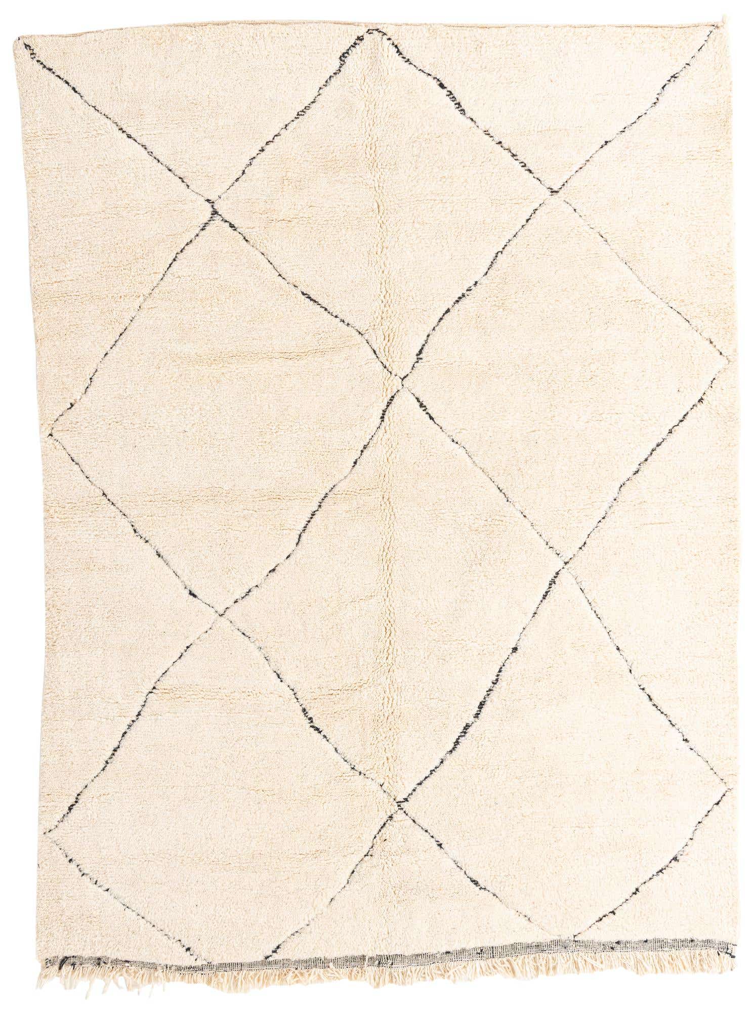 7' 1 x 9' 6 Hand Knotted Moroccan Wool Rug