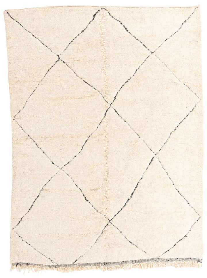 7' 1 x 9' 6 Hand Knotted Moroccan Wool Rug