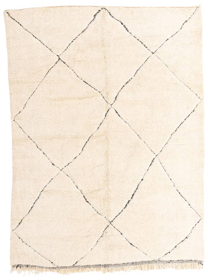 Detail image of 7' 1 x 9' 6 Hand Knotted Moroccan Wool Rug